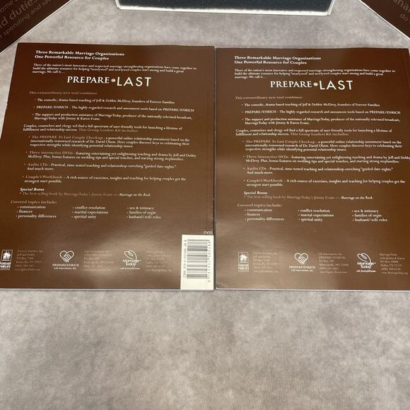 Prepare to Last: Creating a Great Marriage (Group Leaders Kit) J & D McElroy HTF - Picture 9 of 10